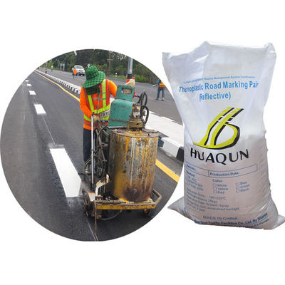 رنگ خطي سفيد جاده اي، پودر رنگ خطي راهرو با 5 درصد گلس مخلوط شده